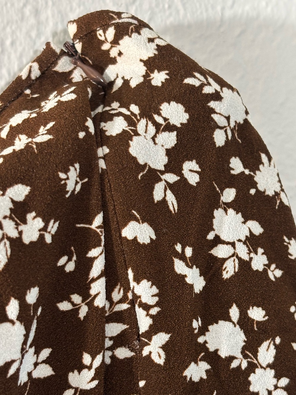 Michael Kors Brown White Floral Short Sleeve Midi Dress Women’s Size 2 - Picture 15 of 15